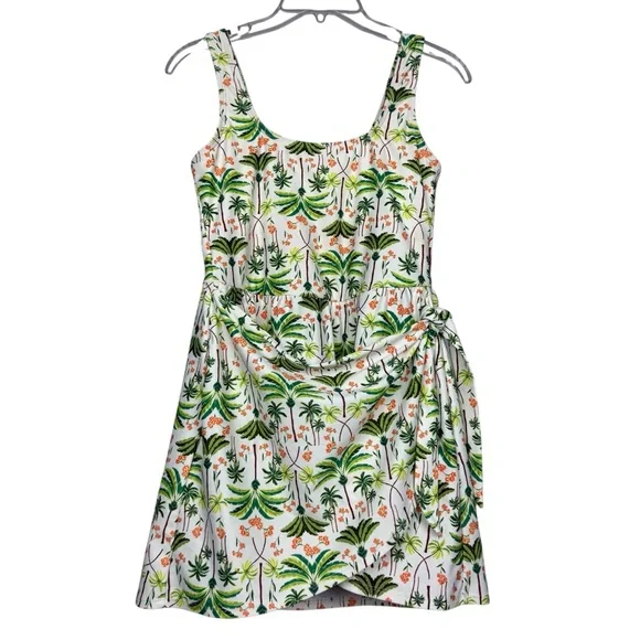 Old Navy Palm Tree Tropical Wrap Front One Piece Swimsuit - Picture 3 of 7